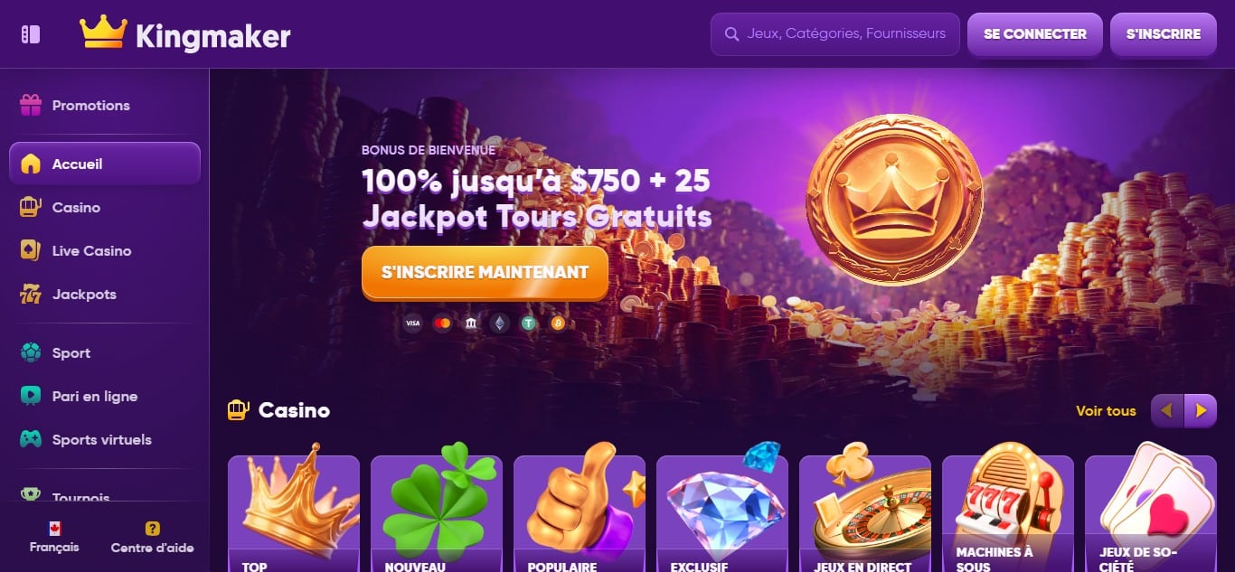Kingmaker Casino Review: Is the Crypto Casino Anonymous and No KYC Legit?
