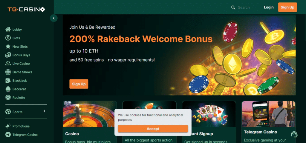tg casino for eth