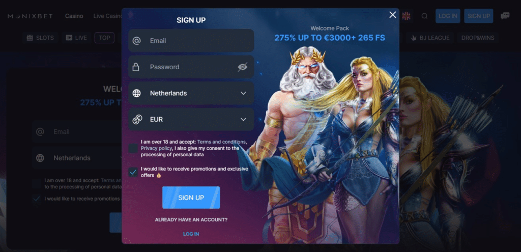 Casino Sign Up Process