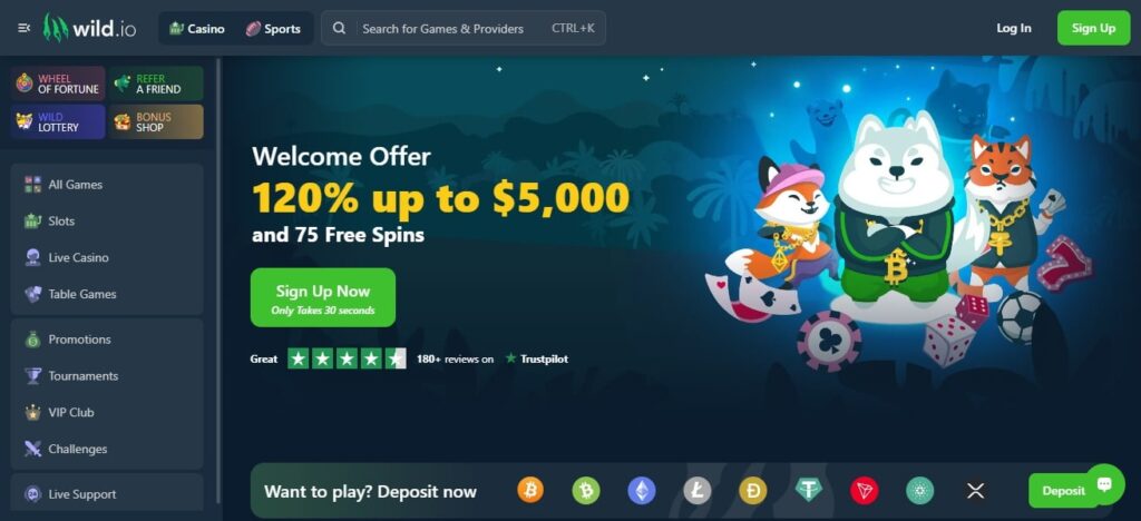 Wild.io Bitcoin & Crypto Casinos UK