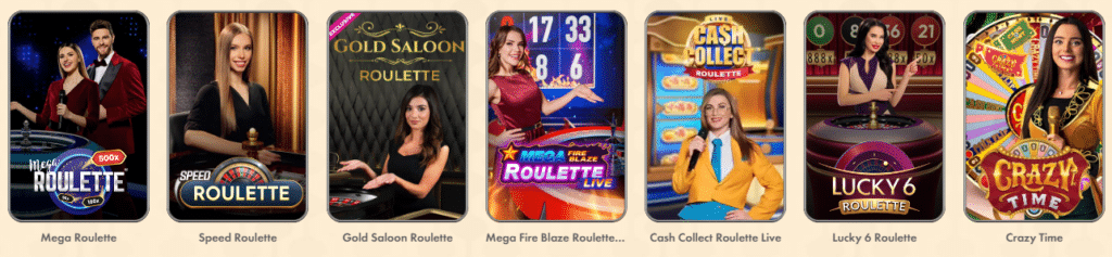 Live Casino Games/Game Shows