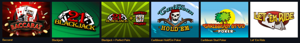 Brango Casino Table game