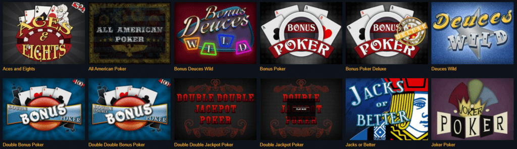 Brango Casino Video Poker