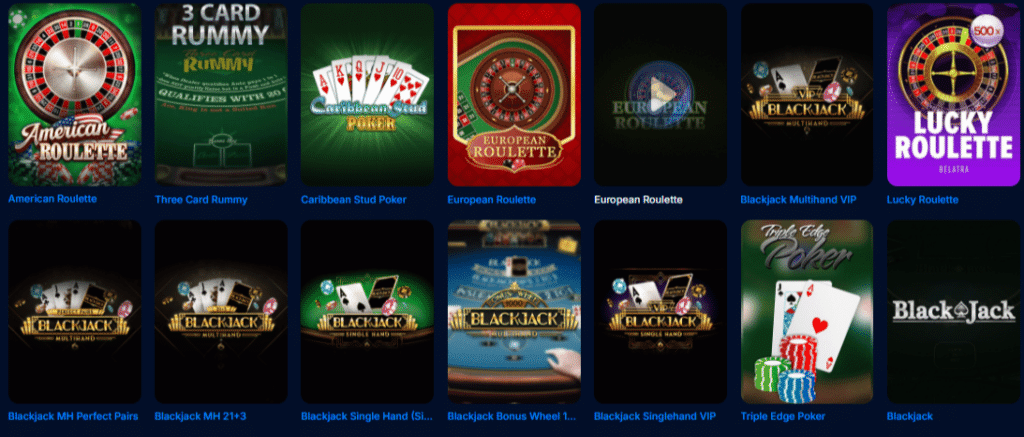 Bm.Bet Online Casino Table Games