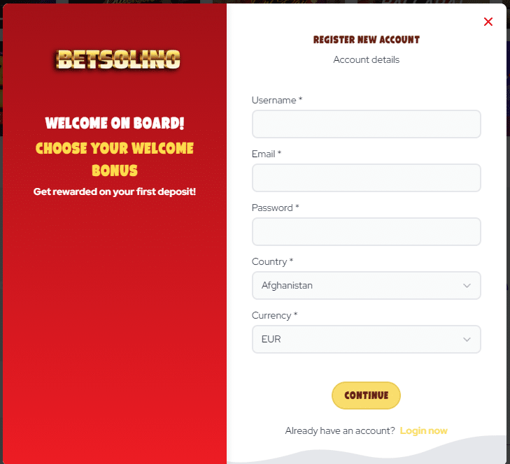 Click on “Sign Up”