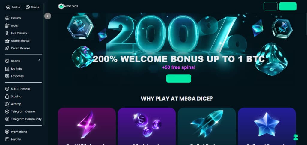 Mega Dice Best Stellar Gambling Sites