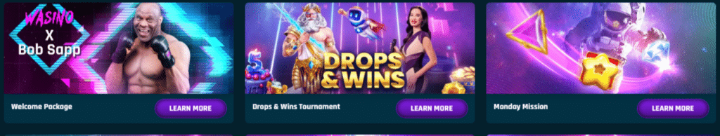 Wasino Casino Bonuses and Promotions