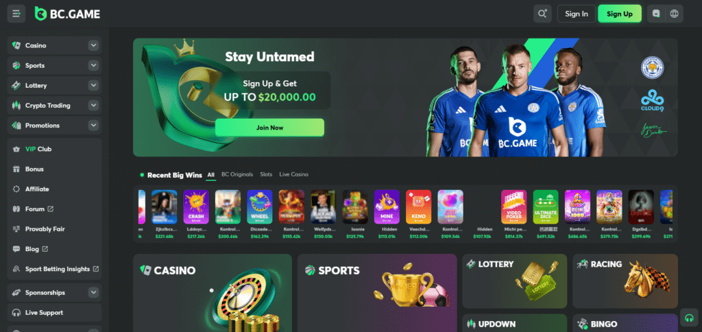 BC.Game UFC Crypto Betting Sites