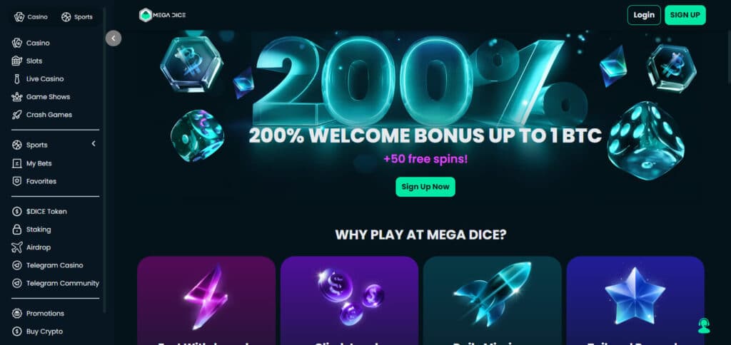 Mega Dice Best Crypto Lottery Sites
