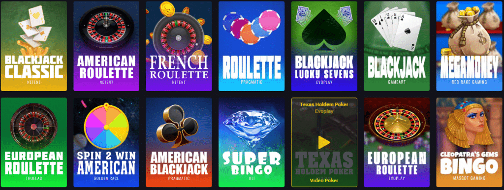 Card and Table Games