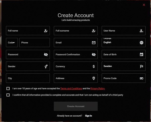 Mustang Casino Sign-Up Process