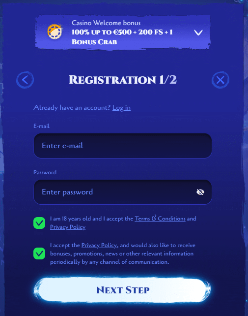 Spinight Casino Sign Up Process