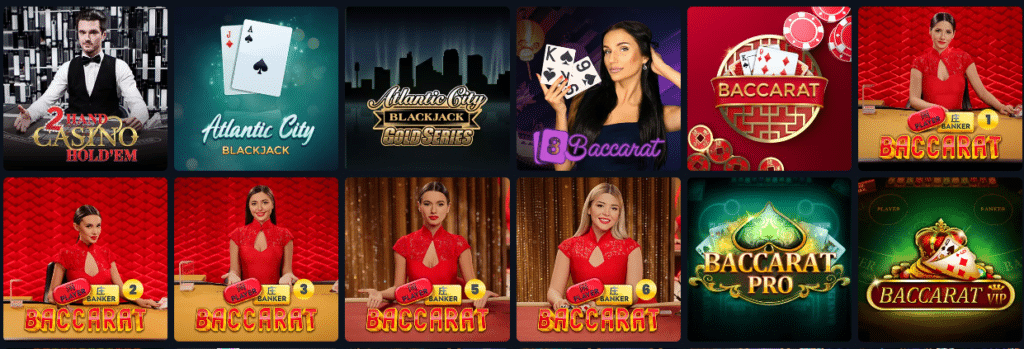 TripsCasino Table games