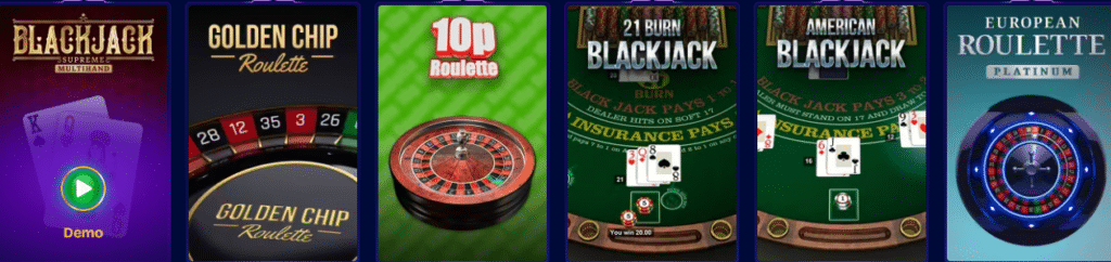Genieplay Casino Table Games