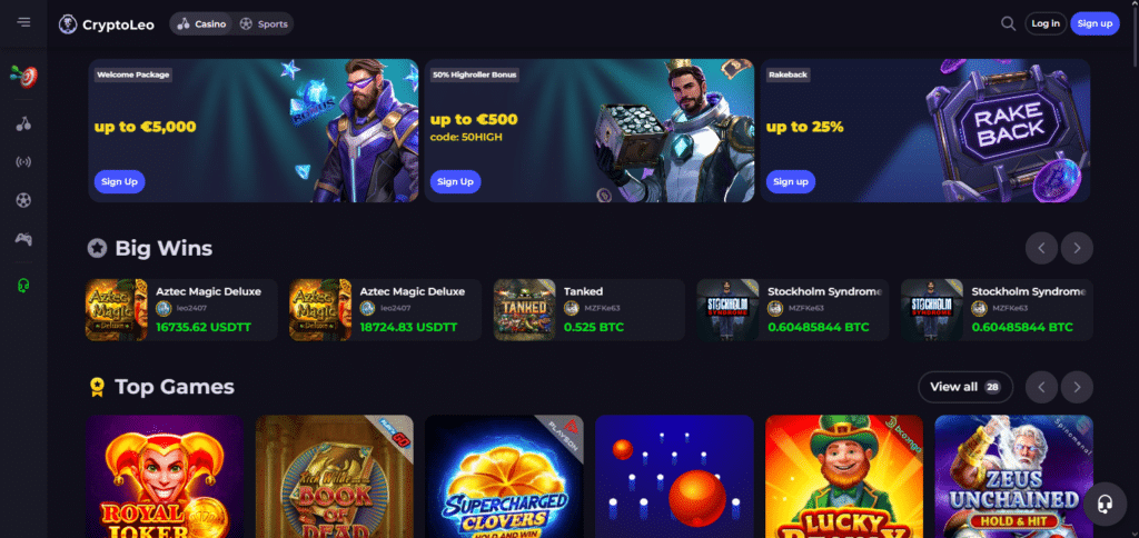CryptoLeo Bitcoin & Crypto Casinos Argentina