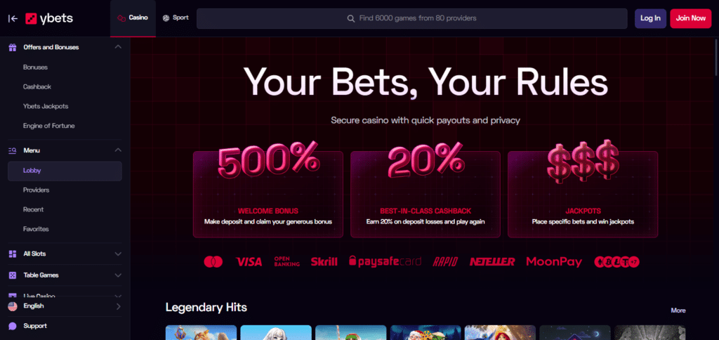 Ybets Bitcoin & Crypto Casinos Argentina