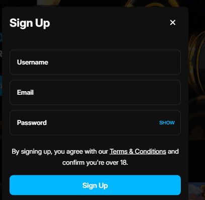Press “Sign Up” or “Register”