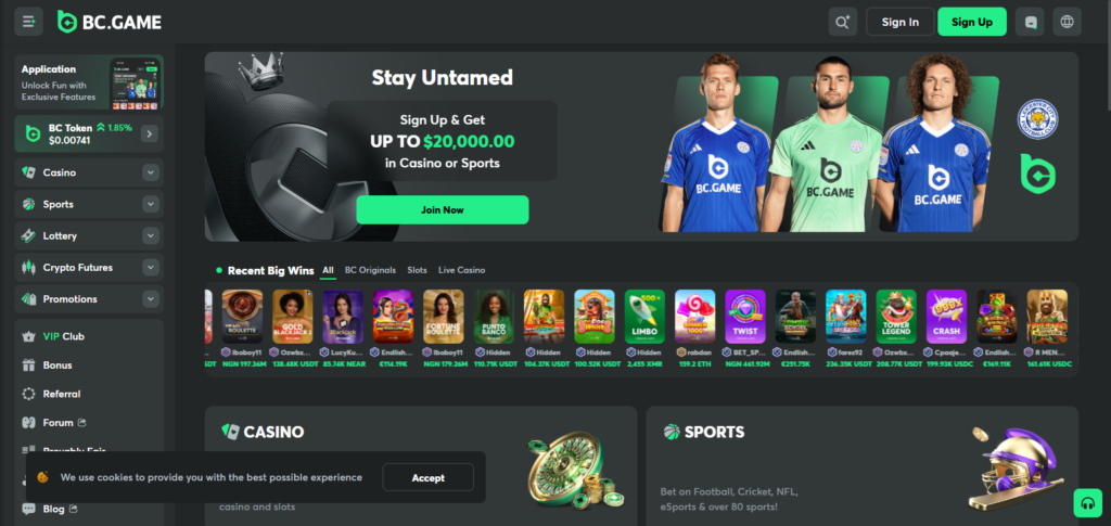 BC.Game - The best online crypto casino with the biggest support for crypto