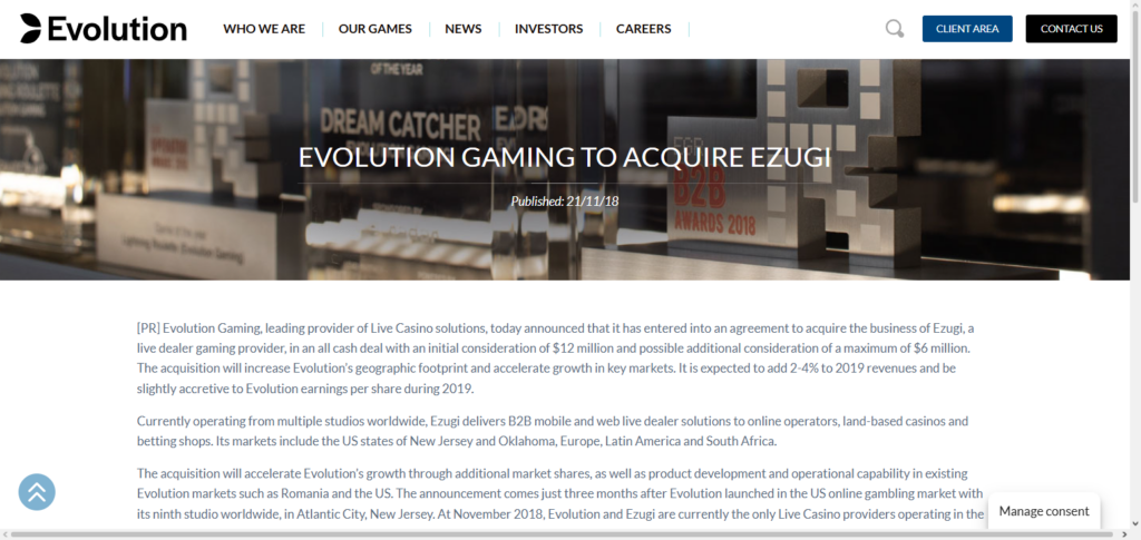 Ezugi (Evolution Group)