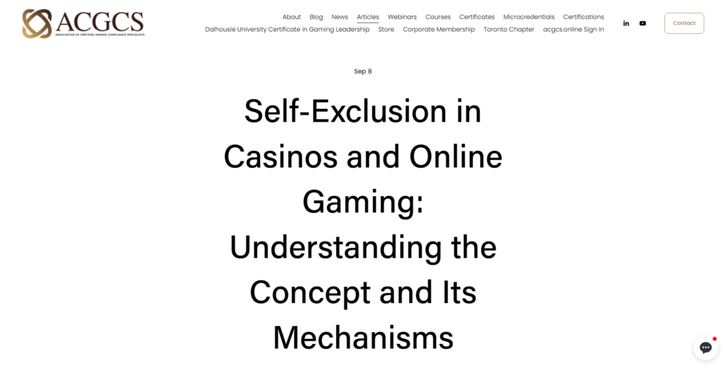  Self-Exclusion Via Casino Operators
