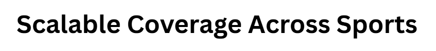 Scalable Coverage Across Sports