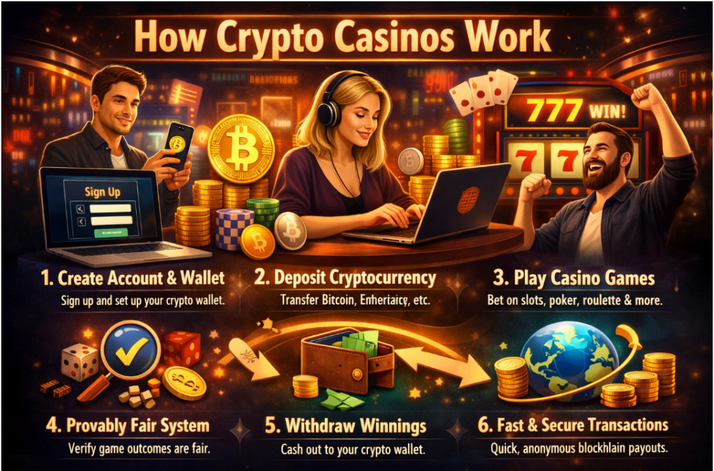 How Crypto Casinos Work (Beginner Guide)