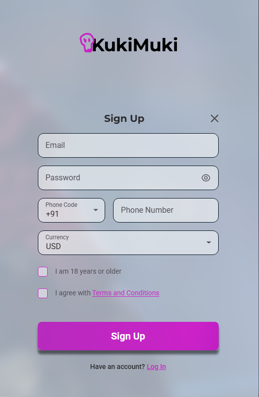 Go to the Web site & Click Sign Up