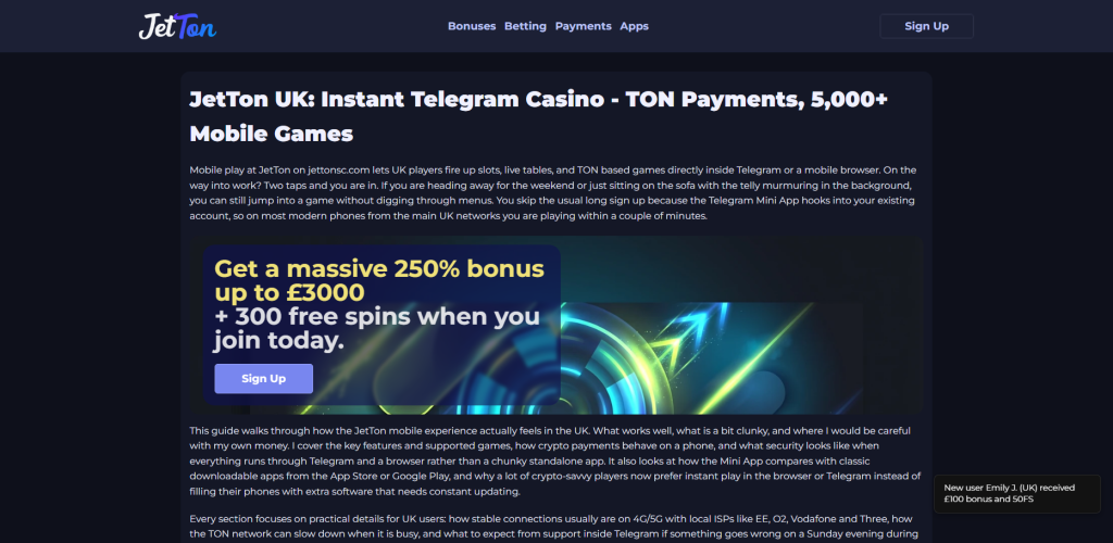 JetTon (TON Mini App Casino)