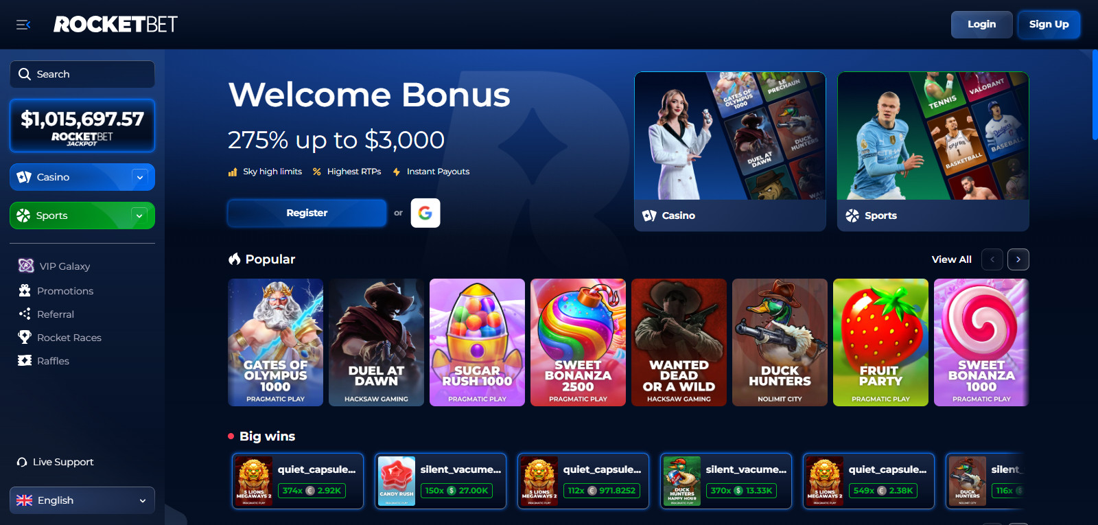 RocketBet Casino Review 2026: Sports Betting & Casino Guide